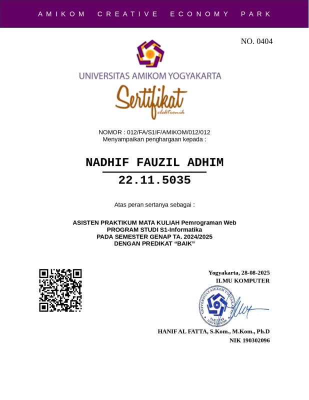 Asisten Praktikum Pemograman Web
